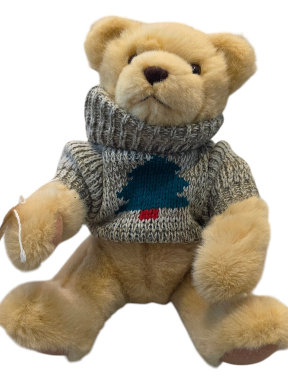 Hallmark Trevor Teddy Plush Bear with Christmas Tree Sweater 13" tall SOFT